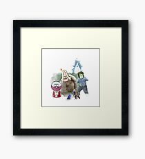 The Regular Show Characters Half Realistic Framed Print