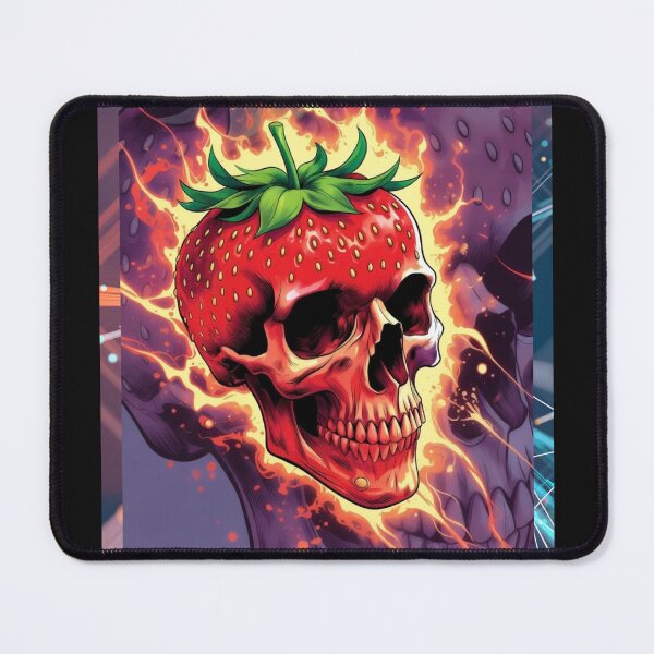 Item preview, Flaming Strawberry Skull  designed and sold by Kronic Universe.