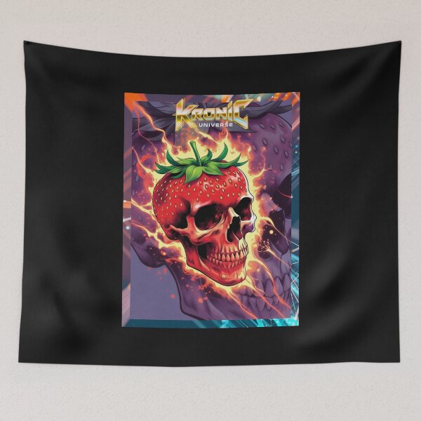 Item preview, Flaming Strawberry Skull  designed and sold by Kronic Universe.