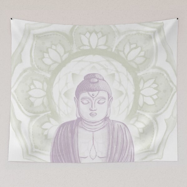 Item preview, Buddha Padma Watercolor - Snow Dust Tea designed and sold by Irene Estelle.