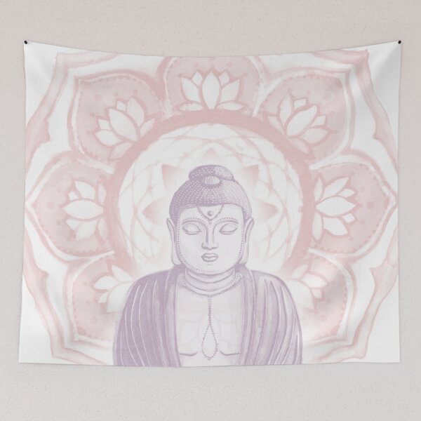 Item preview, Buddha Padma Watercolor - Snow Dust Rose designed and sold by Irene Estelle.