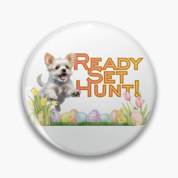 Item preview, Dog Ready Set Hunt Easter Egg Spring Eggs designed and sold by AussieMomma.