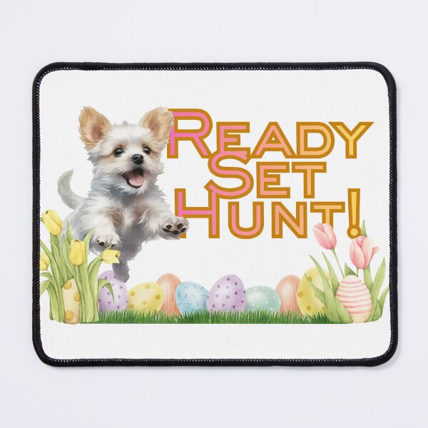 Item preview, Dog Ready Set Hunt Easter Egg Spring Eggs designed and sold by AussieMomma.
