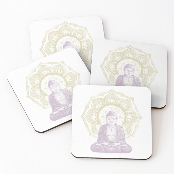 Item preview, Buddha Padma Watercolor - Snow Dust Gold designed and sold by Irene Estelle.