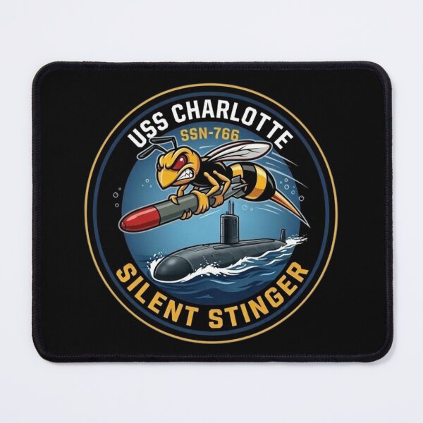 Item preview, USS Charlotte SSN 766, Silent Stinger Navy Submarine designed and sold by Warhead Collective.