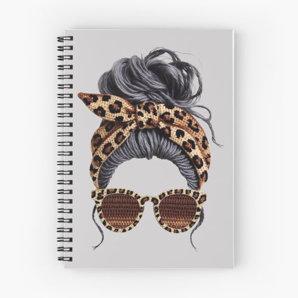 Item preview, Messy Bun Mom Crochet Leopard Hair Bun Moms Life Cool Cheetah designed and sold by Jokerstyle.