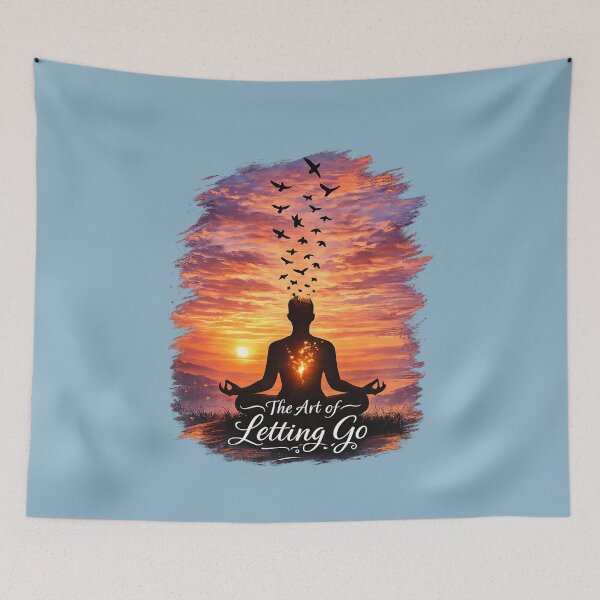 Item preview, The Art of Letting Go – Meditation Sunset Spiritual Design designed and sold by SoulDreamer7.
