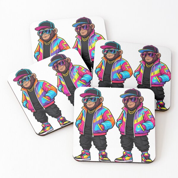 Item preview, Retro 90s Streetwear Two Monkey | Cool Hip Hop Chimpanzee T-Shirt for Men designed and sold by akiotatsuo.