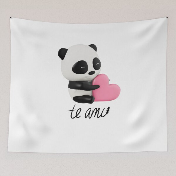 Item preview, Cute Panda Bear with Pink Heart I Love You designed and sold by brayan005.