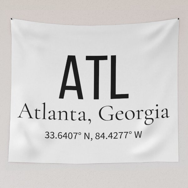 Item preview, ATL Atlanta Georgia Airport Code Minimalist Travel designed and sold by Sparkledust Creations.