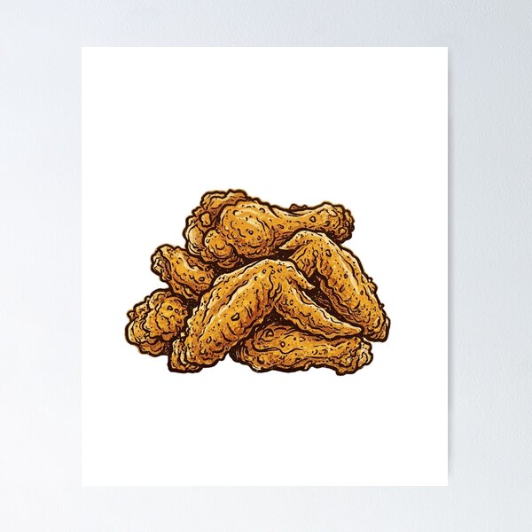 Item preview,  Vintage Fried Chicken Wings Retro Food Lover designed and sold by SOUFIANE1991.