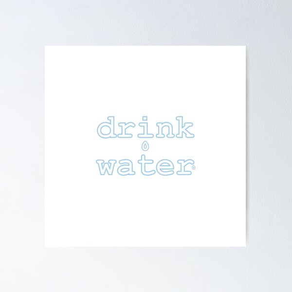 Item preview, Minimalist Neon 'Drink Water' Hydration Design designed and sold by AhliaStudio.