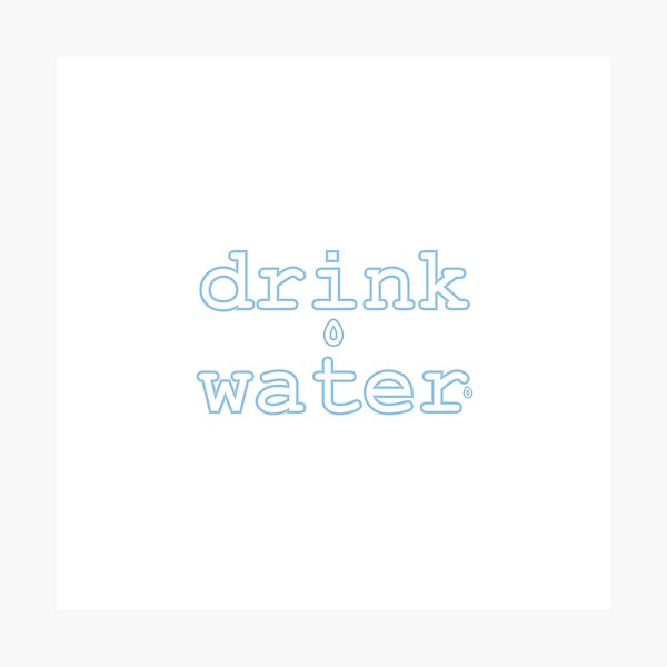 Item preview, Minimalist Neon 'Drink Water' Hydration Design designed and sold by AhliaStudio.