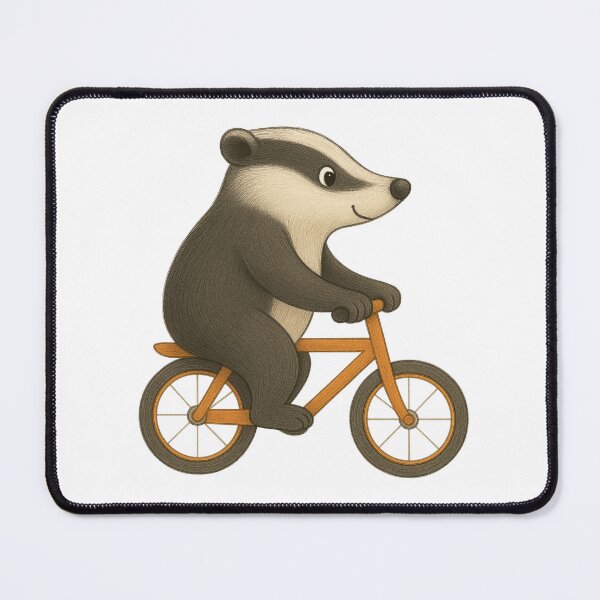 Item preview, Badger on a Bike – Whimsical Storybook Animal Design for Kids designed and sold by FunscapeHQ.