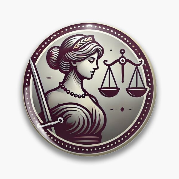 Item preview, Lady Justice Balance, Truth and Strength Vintage Emblem designed and sold by gemneye.