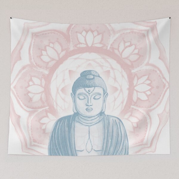 Item preview, Buddha Padma Watercolor - Snow Sky Rose designed and sold by Irene Estelle.