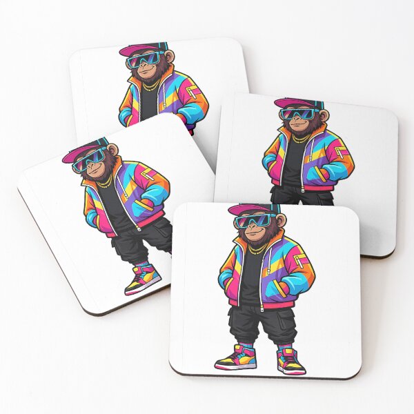 Item preview, Retro 90s Cool Monkey Streetwear | Hip Hop Gift Graphic Tee for Teens designed and sold by akiotatsuo.