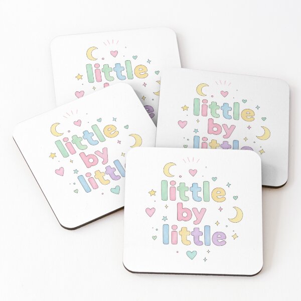 Item preview, Little by Little – Cute Motivational Pastel Quote Sticker designed and sold by MongOficial.