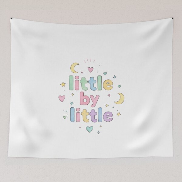 Item preview, Little by Little – Cute Motivational Pastel Quote Sticker designed and sold by MongOficial.