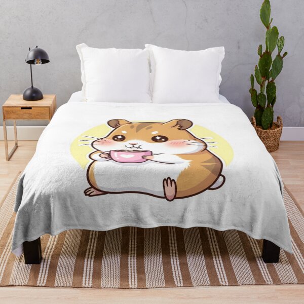 Item preview, Cute Hamster Drinking Coffee – Kawaii Cozy Animal Sticker designed and sold by MongOficial.