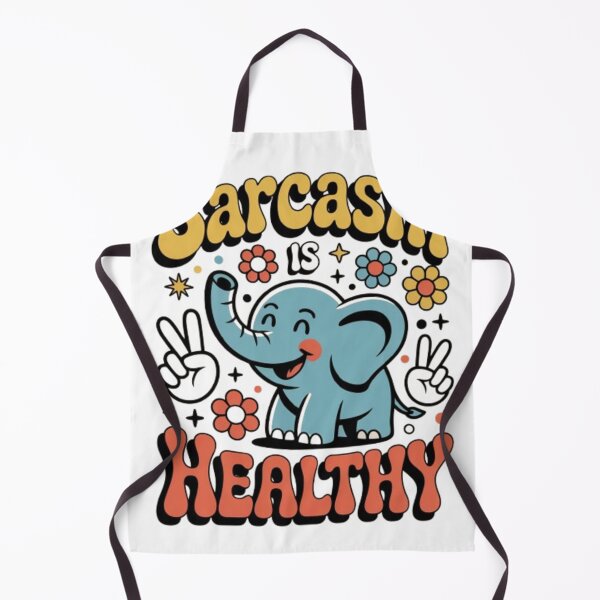 Item preview, Sarcasm Is Healthy – Funny Retro Elephant Humor Graphic Tee designed and sold by NewUSShop.