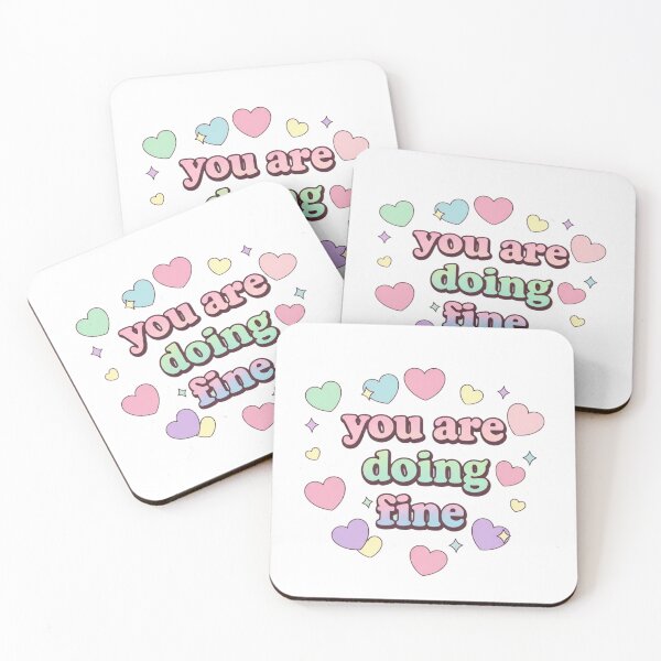 Item preview, You Are Doing Fine – Cute Motivational Affirmation Sticker designed and sold by MongOficial.