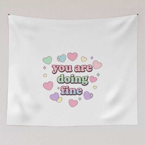 Item preview, You Are Doing Fine – Cute Motivational Affirmation Sticker designed and sold by MongOficial.