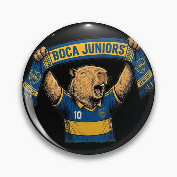 Item preview, Capybara Boca Juniors Fan – Funny Soccer Sticker designed and sold by Golden Chaos.
