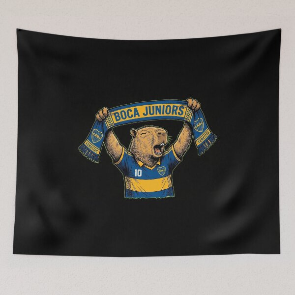 Item preview, Capybara Boca Juniors Fan – Funny Soccer Sticker designed and sold by Golden Chaos.