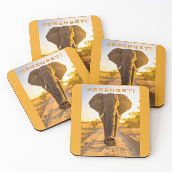 Item preview, Serengeti Elephant Travel Poster designed and sold by travelwitheric.