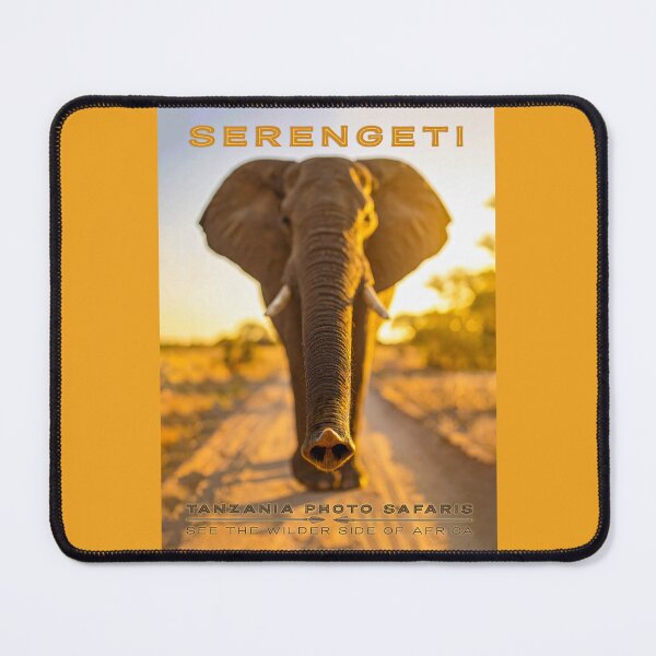 Item preview, Serengeti Elephant Travel Poster designed and sold by travelwitheric.