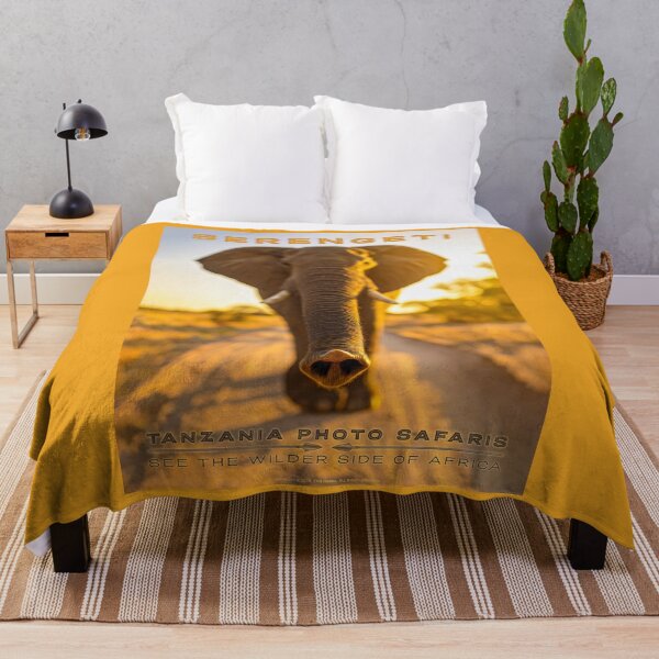 Item preview, Serengeti Elephant Travel Poster designed and sold by travelwitheric.