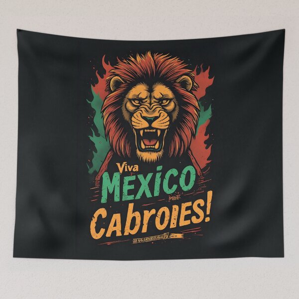 Item preview, Viva Mexico Cabrones – Lion Heart Mexican Pride Design designed and sold by owi-art.