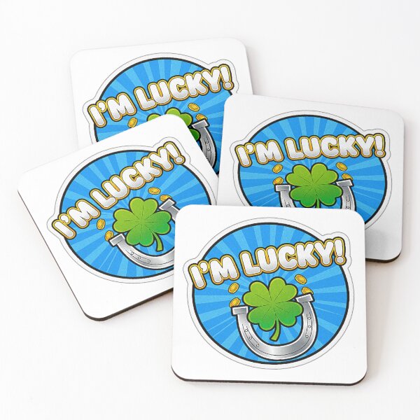 Item preview, In circle I'M LUCKY with shamrock, money and Horseshoe! designed and sold by Giulivo Store Graphic.