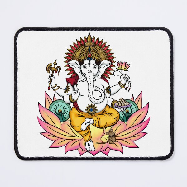 Item preview, Ganesha in a Lotus designed and sold by MoodyMuseArt.