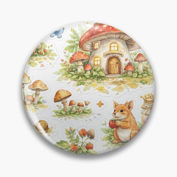 Item preview, Cottage Mushroom Scrapbooking Sticker Sheet designed and sold by CosmicInkPixel.