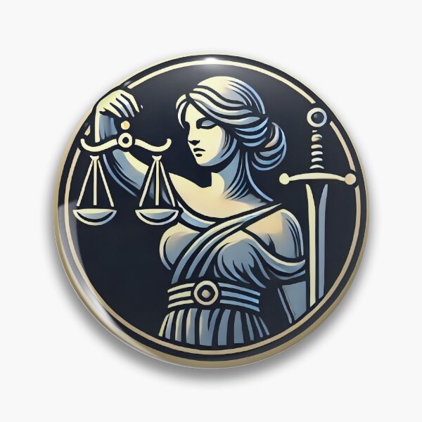 Item preview, Lady Justice Balance, Truth and Strength Blue Law Logo designed and sold by gemneye.
