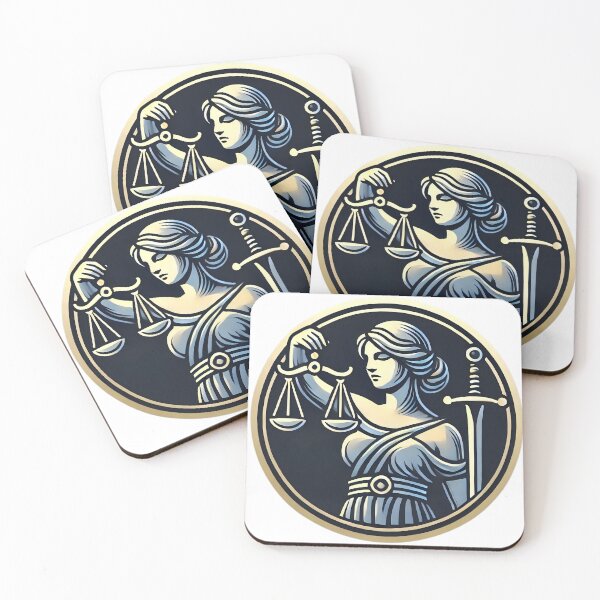 Item preview, Lady Justice Balance, Truth and Strength Blue Law Logo designed and sold by gemneye.