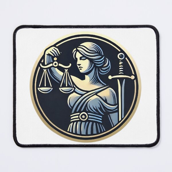Item preview, Lady Justice Balance, Truth and Strength Blue Law Logo designed and sold by gemneye.