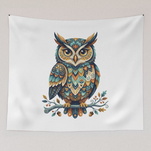 Item preview, Mandala Style Owl Illustration Art designed and sold by MandalasLovers.