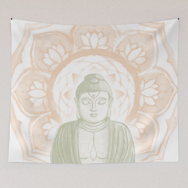 Item preview, Buddha Padma Watercolor - Snow Tea Melon designed and sold by Irene Estelle.
