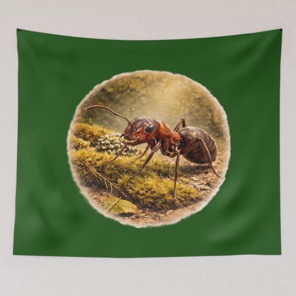 Item preview, Industrious Woodland Ant – Painterly Forest Portrait designed and sold by TheJoyfulPen.