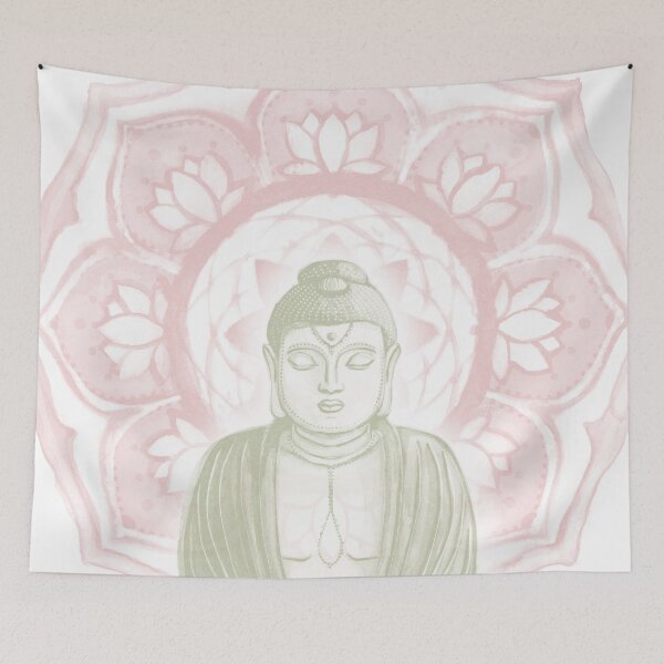 Item preview, Buddha Padma Watercolor - Snow Tea Rose designed and sold by Irene Estelle.