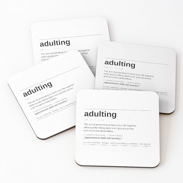 Item preview, Adulting Definition Funny Dictionary Art Print Gift designed and sold by Shaun's Design Hub.