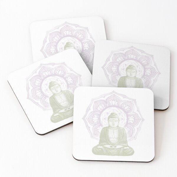 Item preview, Buddha Padma Watercolor - Snow Tea Dust designed and sold by Irene Estelle.