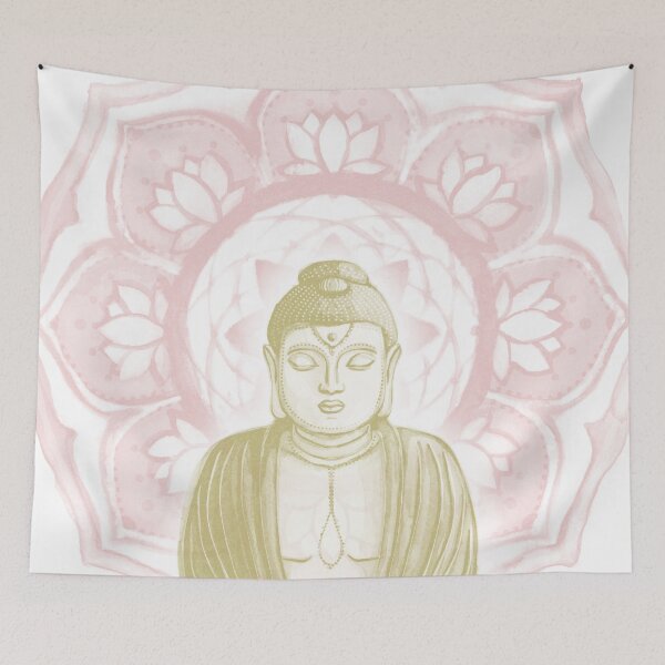 Item preview, Buddha Padma Watercolor - Snow Gold Rose designed and sold by Irene Estelle.
