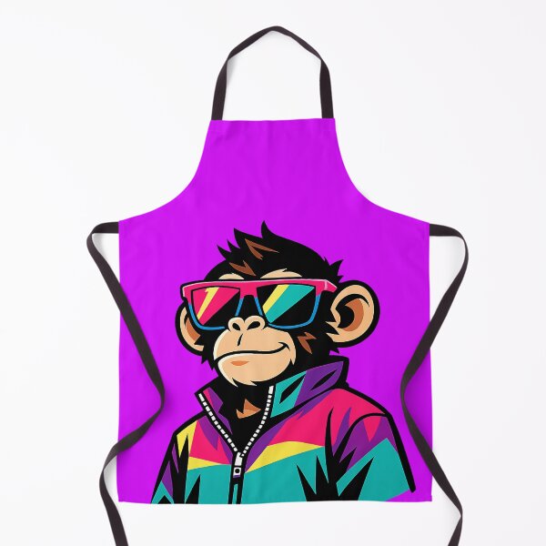 Item preview, Retro 90s Cool Monkey Sunglasses | Neon Streetwear T-Shirt for Men & Women designed and sold by akiotatsuo.