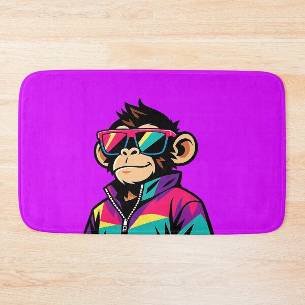 Item preview, Retro 90s Cool Monkey Sunglasses | Neon Streetwear T-Shirt for Men & Women designed and sold by akiotatsuo.