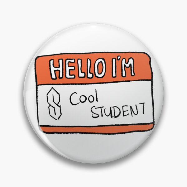 Item preview, Hello I’m Cool Student Name Tag Aesthetic Hand Drawn Art designed and sold by RNASstuff.