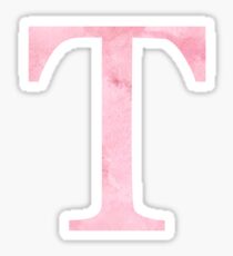 Pink Watercolor Τ Sticker